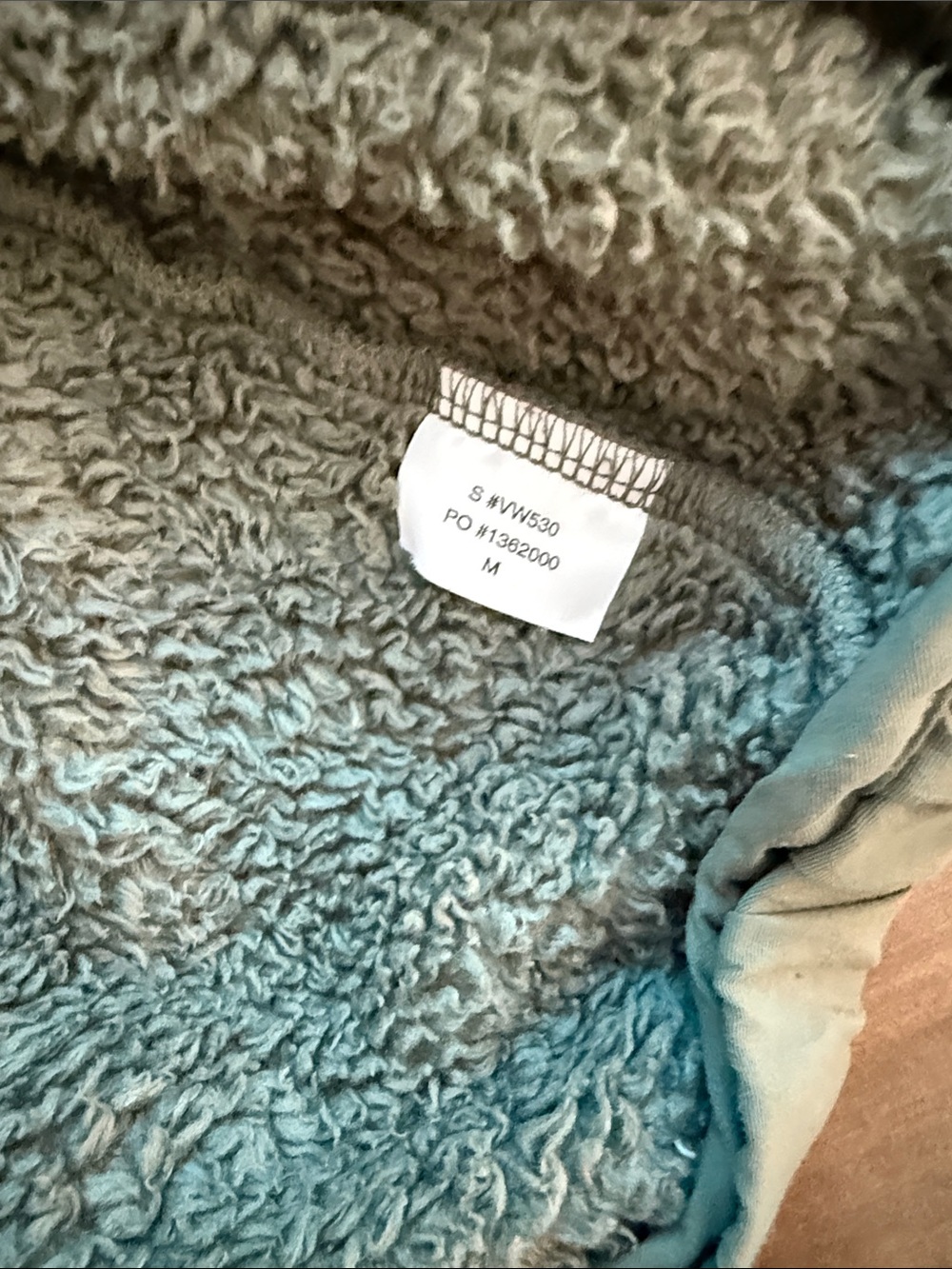 Vuori Olive Green Teddy Sherpa Jacket - Picture 4 of 6